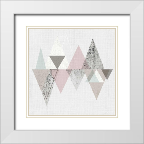 Amuse II White Modern Wood Framed Art Print with Double Matting by Fagalde, Jarman