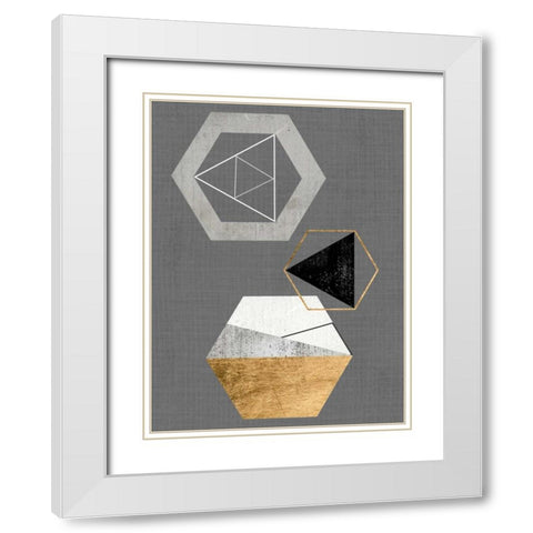 Gather I White Modern Wood Framed Art Print with Double Matting by Fagalde, Jarman