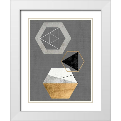 Gather I White Modern Wood Framed Art Print with Double Matting by Fagalde, Jarman