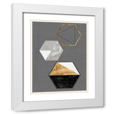 Gather II White Modern Wood Framed Art Print with Double Matting by Fagalde, Jarman