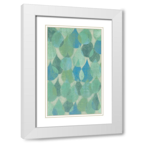 Rain Drops II White Modern Wood Framed Art Print with Double Matting by Popp, Grace
