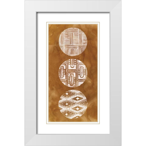 Tribal Pattern II White Modern Wood Framed Art Print with Double Matting by Popp, Grace