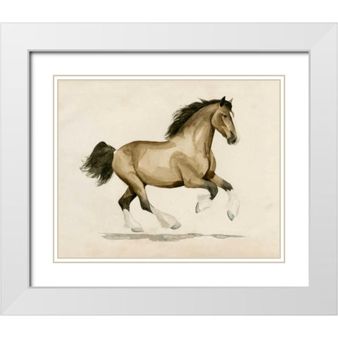 Clydesdale I White Modern Wood Framed Art Print with Double Matting by Popp, Grace
