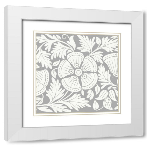 Ornamental Detail I White Modern Wood Framed Art Print with Double Matting by Vision Studio