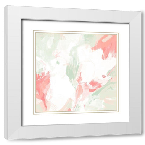 Hibiscus Palette I White Modern Wood Framed Art Print with Double Matting by Vess, June Erica