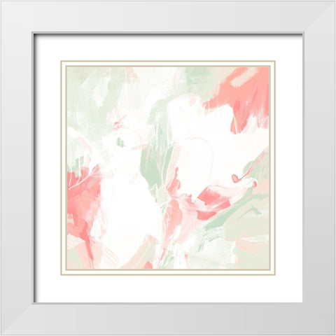 Hibiscus Palette I White Modern Wood Framed Art Print with Double Matting by Vess, June Erica