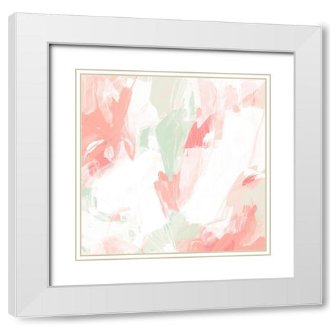 Hibiscus Palette II White Modern Wood Framed Art Print with Double Matting by Vess, June Erica