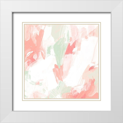 Hibiscus Palette II White Modern Wood Framed Art Print with Double Matting by Vess, June Erica
