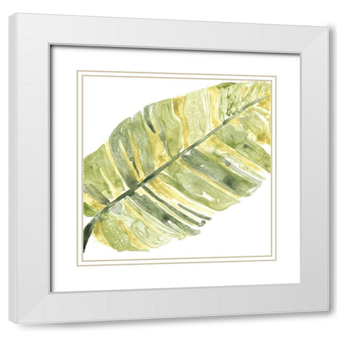 Verdant Impressions V White Modern Wood Framed Art Print with Double Matting by Vess, June Erica