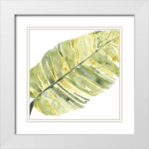 Verdant Impressions V White Modern Wood Framed Art Print with Double Matting by Vess, June Erica