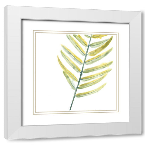 Verdant Impressions VII White Modern Wood Framed Art Print with Double Matting by Vess, June Erica