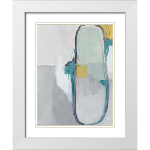 Closed System I White Modern Wood Framed Art Print with Double Matting by Vess, June Erica