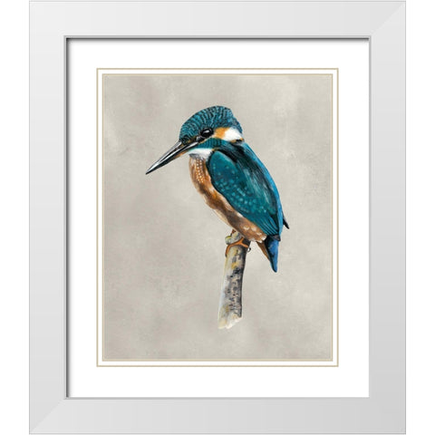 Winged Beauty I White Modern Wood Framed Art Print with Double Matting by McCavitt, Naomi