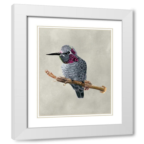 Winged Beauty IV White Modern Wood Framed Art Print with Double Matting by McCavitt, Naomi