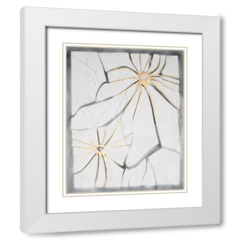 Glass Florets I White Modern Wood Framed Art Print with Double Matting by Lam, Vanna