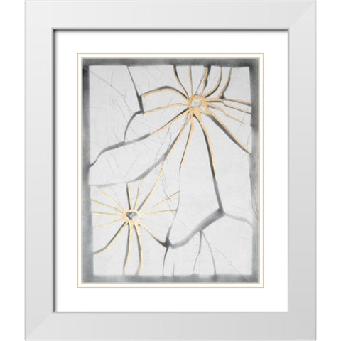 Glass Florets I White Modern Wood Framed Art Print with Double Matting by Lam, Vanna