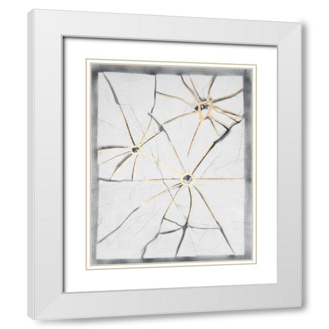 Glass Florets II White Modern Wood Framed Art Print with Double Matting by Lam, Vanna