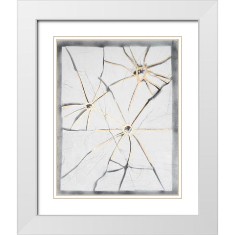 Glass Florets II White Modern Wood Framed Art Print with Double Matting by Lam, Vanna