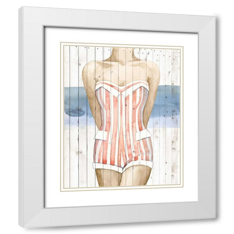Bygone Bathers II White Modern Wood Framed Art Print with Double Matting by Popp, Grace