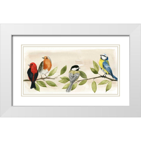 Treetop Gathering II White Modern Wood Framed Art Print with Double Matting by Popp, Grace