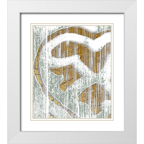 Oro Essence IV White Modern Wood Framed Art Print with Double Matting by Vess, June Erica