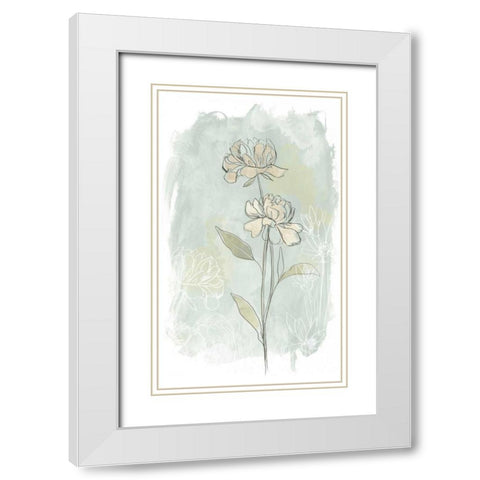 Stone Flower Study II White Modern Wood Framed Art Print with Double Matting by Vess, June Erica