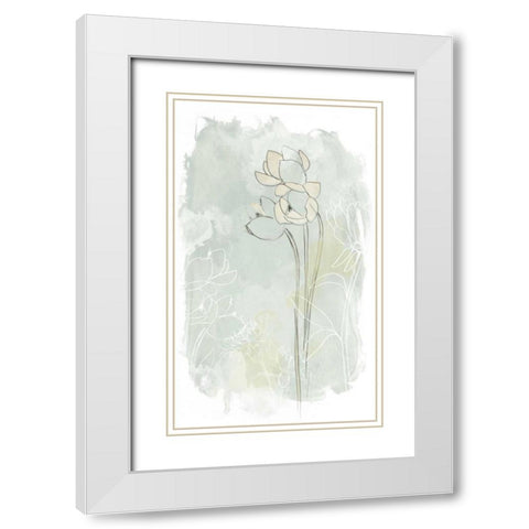 Stone Flower Study IV White Modern Wood Framed Art Print with Double Matting by Vess, June Erica