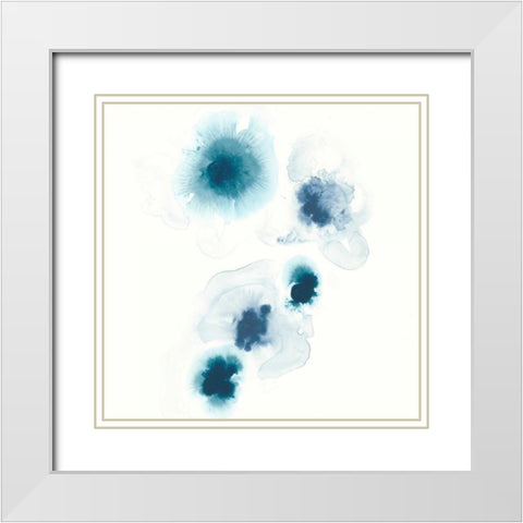 Protea Blue I White Modern Wood Framed Art Print with Double Matting by Vess, June Erica