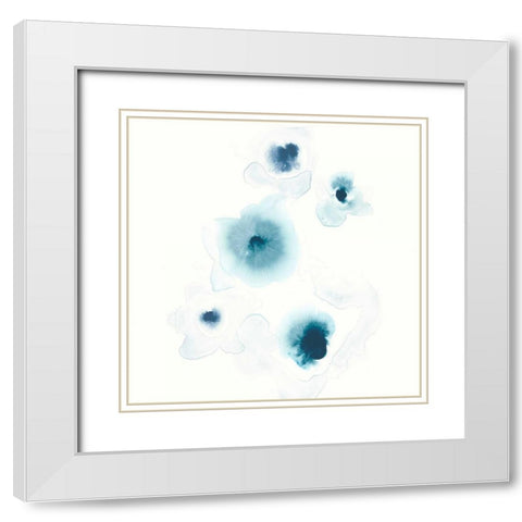 Protea Blue II White Modern Wood Framed Art Print with Double Matting by Vess, June Erica
