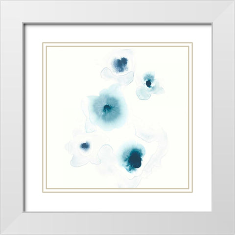 Protea Blue II White Modern Wood Framed Art Print with Double Matting by Vess, June Erica