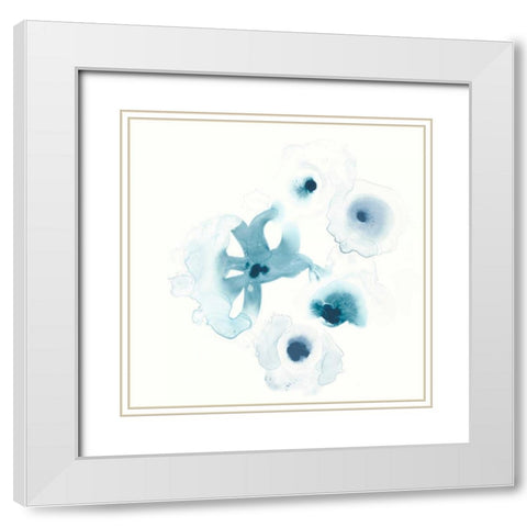 Protea Blue IV White Modern Wood Framed Art Print with Double Matting by Vess, June Erica