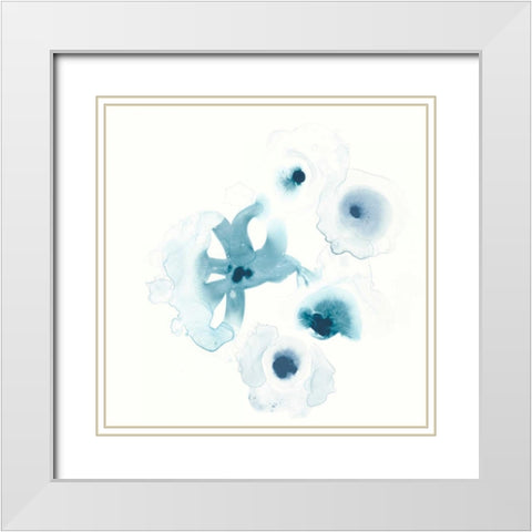 Protea Blue IV White Modern Wood Framed Art Print with Double Matting by Vess, June Erica