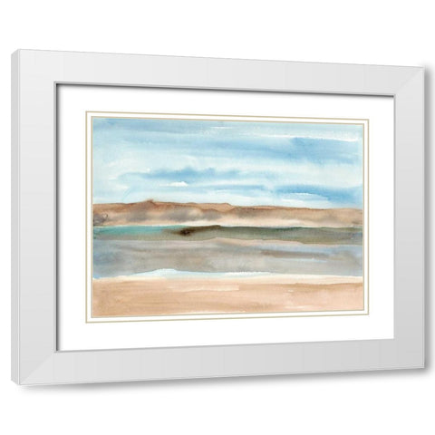 Plein Air Riverscape I White Modern Wood Framed Art Print with Double Matting by Ludwig, Alicia