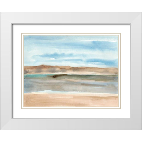 Plein Air Riverscape I White Modern Wood Framed Art Print with Double Matting by Ludwig, Alicia