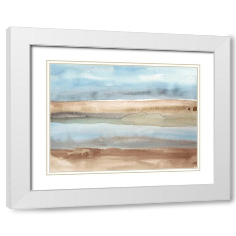 Plein Air Riverscape II White Modern Wood Framed Art Print with Double Matting by Ludwig, Alicia