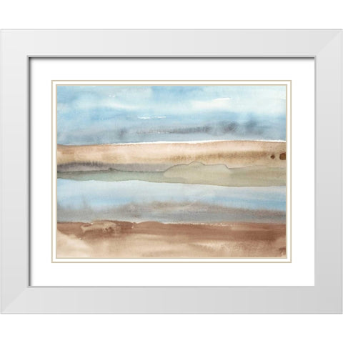 Plein Air Riverscape II White Modern Wood Framed Art Print with Double Matting by Ludwig, Alicia