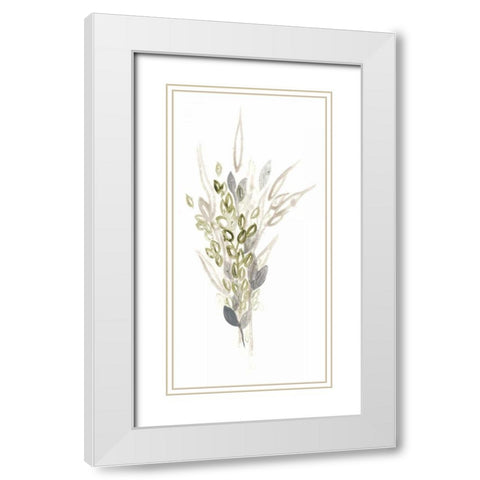 Botanica Whimsy I White Modern Wood Framed Art Print with Double Matting by Vess, June Erica
