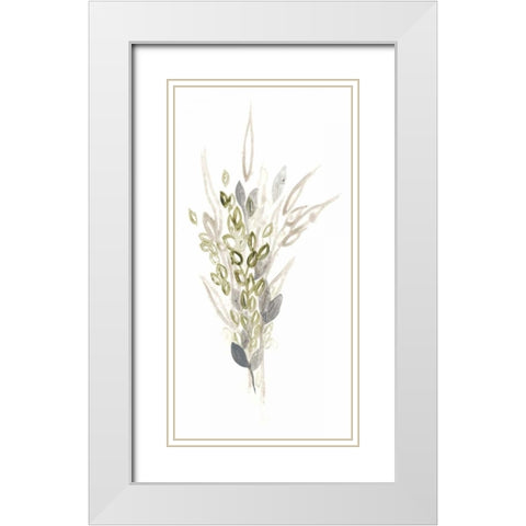 Botanica Whimsy I White Modern Wood Framed Art Print with Double Matting by Vess, June Erica