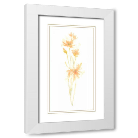 Bouquet Blush III White Modern Wood Framed Art Print with Double Matting by Vess, June Erica