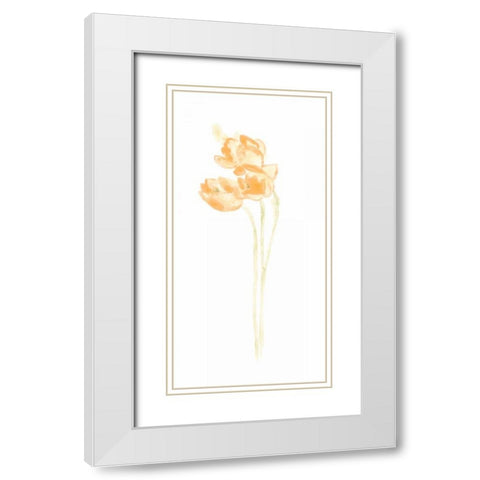 Bouquet Blush V White Modern Wood Framed Art Print with Double Matting by Vess, June Erica
