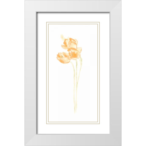 Bouquet Blush V White Modern Wood Framed Art Print with Double Matting by Vess, June Erica