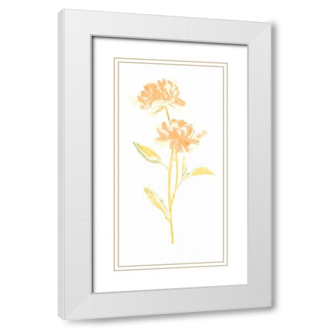 Bouquet Blush VII White Modern Wood Framed Art Print with Double Matting by Vess, June Erica