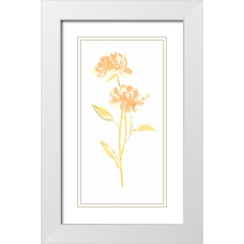 Bouquet Blush VII White Modern Wood Framed Art Print with Double Matting by Vess, June Erica