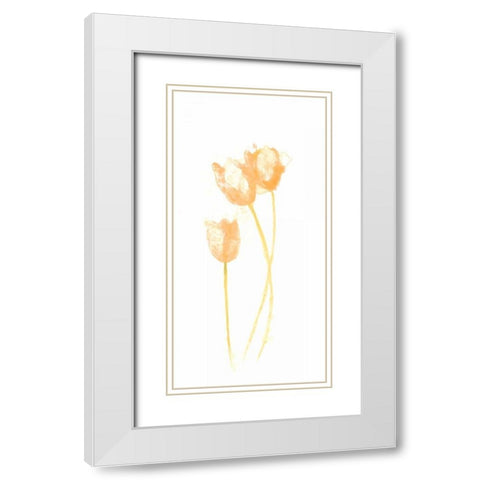 Bouquet Blush VIII White Modern Wood Framed Art Print with Double Matting by Vess, June Erica