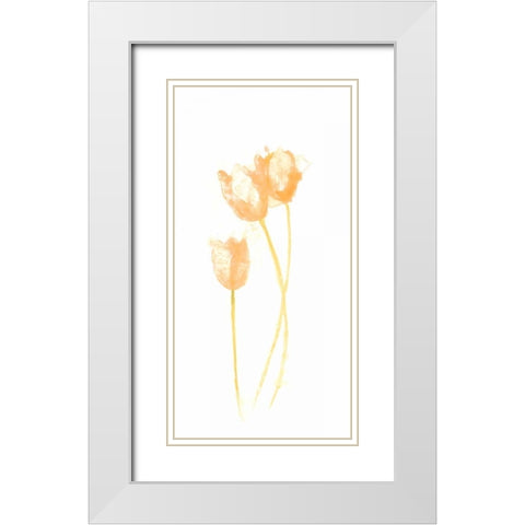 Bouquet Blush VIII White Modern Wood Framed Art Print with Double Matting by Vess, June Erica