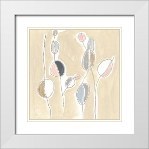 String Garden I White Modern Wood Framed Art Print with Double Matting by Vess, June Erica
