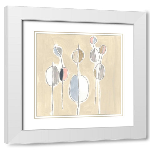 String Garden IV White Modern Wood Framed Art Print with Double Matting by Vess, June Erica