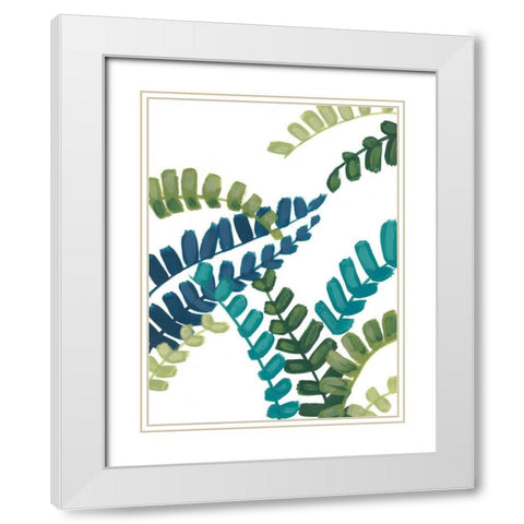 Tropical Thicket I White Modern Wood Framed Art Print with Double Matting by Vess, June Erica