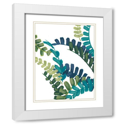 Tropical Thicket II White Modern Wood Framed Art Print with Double Matting by Vess, June Erica