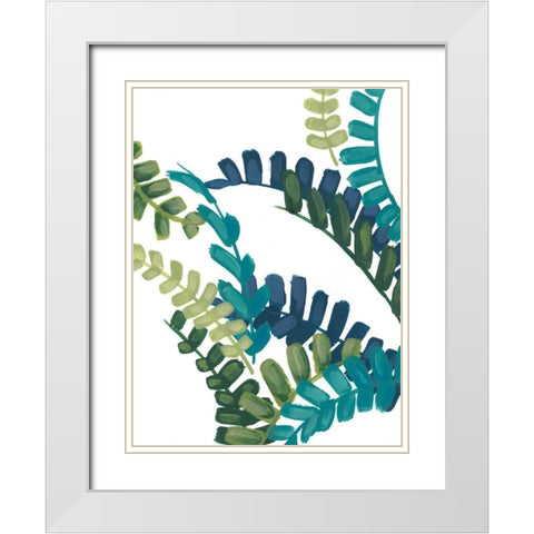 Tropical Thicket II White Modern Wood Framed Art Print with Double Matting by Vess, June Erica
